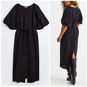H&M Balloon Sleeve Belted Dress
